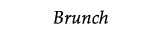 Brunch Menu